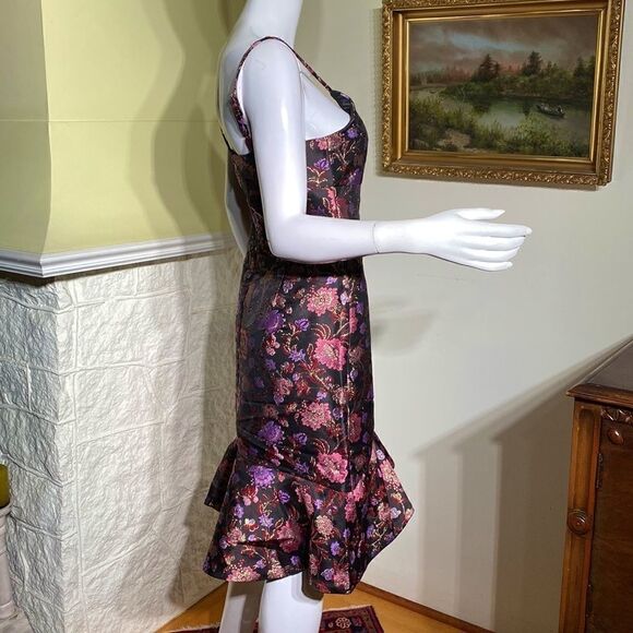 NWT Forest Lily Floral Brocade Party Dress - Picture 6 of 16